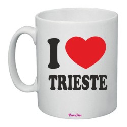 Tazza mug in ceramica cm 8x12 con stampa i love Trieste