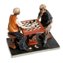 Teschio giocatori scacchi scheletro cm. 12x10