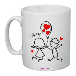 tazza in ceramica cm 8x10 san valentino con scritta happy
