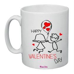 tazza in ceramica cm 8x10 san valentino con scritta happy valentine's day