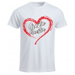 T-shirt con cuore Grazie...