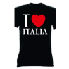 t-shirt con frase I LOVE ITALIA taglie assortite S-M-L-XL-XXL