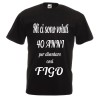 t-shirt cotone scritta 40 anni cosi figo