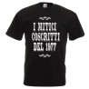 t-shirt cotone scritta i mitici coscritti 1977