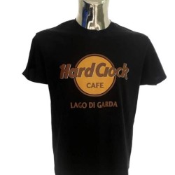 T-shirt in cotone con stampa hard ciock cafe lago di garda