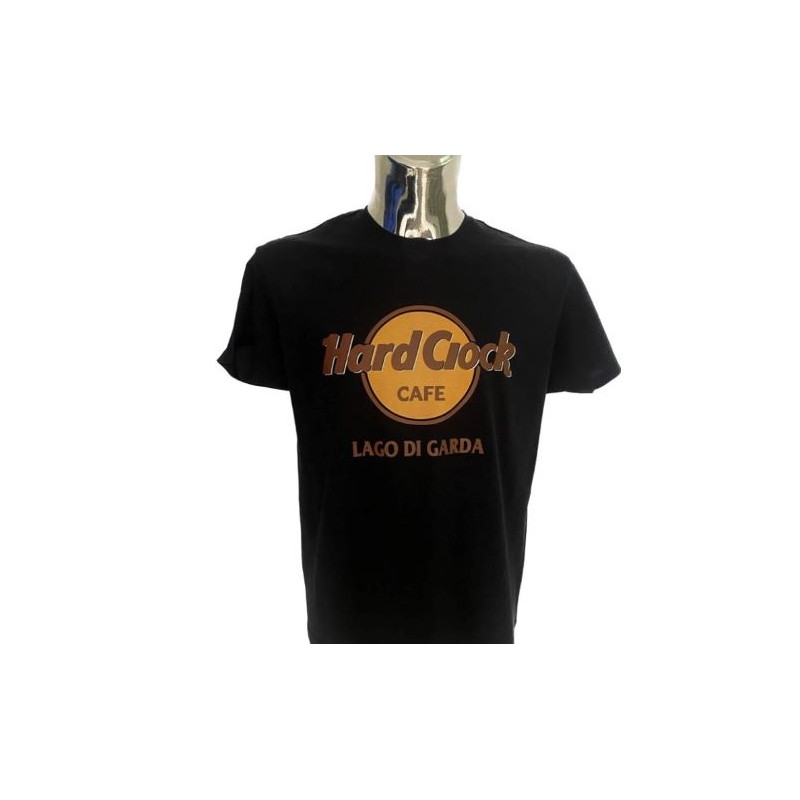 T-shirt in cotone con stampa hard ciock cafe lago di garda