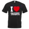 T-shirt in cotone con stampa i love trieste