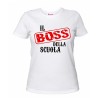 T-Shirt insegnanti con frase simpatica Il Boss della Scuola