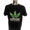 T-shirt maglietta in cotone con stampa foglia adihash