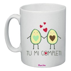 tazza in ceramica cm 8x10 san valentino con scritta tu mi completi