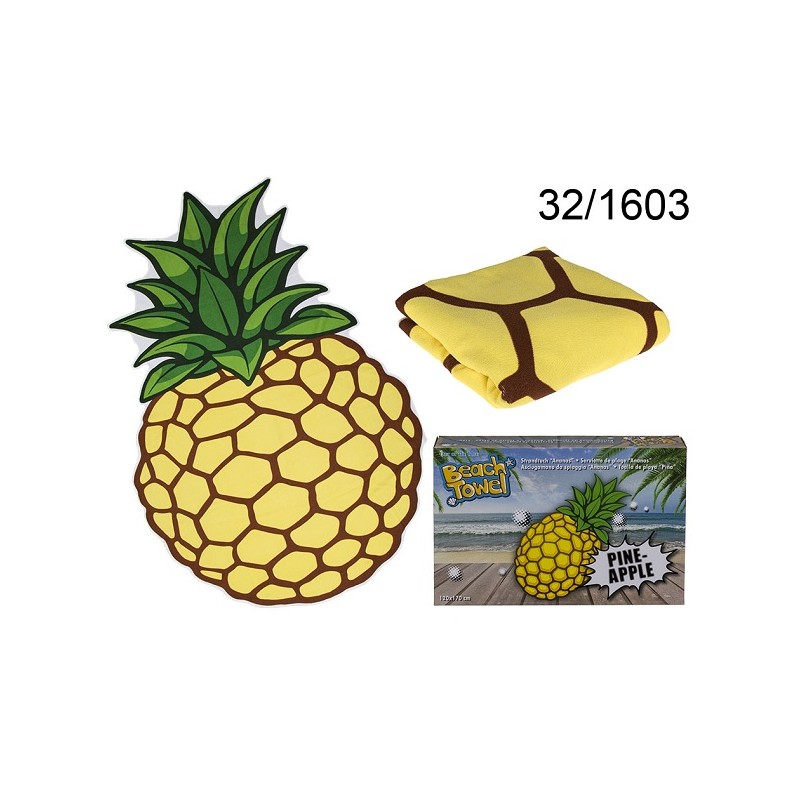 Asciugamano da spiaggia, Ananas, materiale: microfibra, ca. 120 x 170 cm, 250 gm