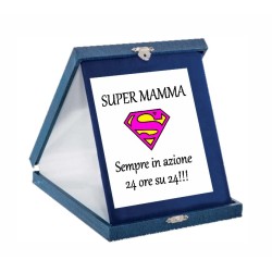 Targhe in scatola (super mamma sempre in azione 24 ore su 24)