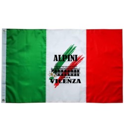 Bandiera italia con stampa Alpini vicenza cm 90x150 in tessuto