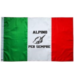 Bandiera italia 90x150 con stampa alpino per sempre