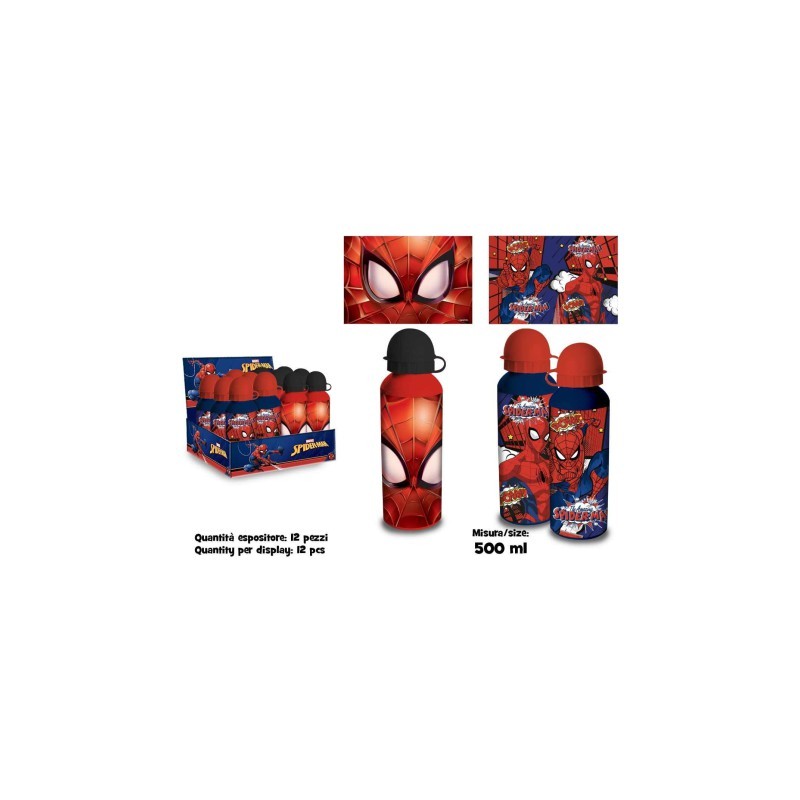 Borraccia alluminio 500 ml spiderman