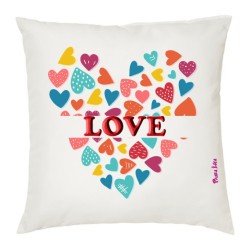 cuscino in poliestere 40x40 con stampa love