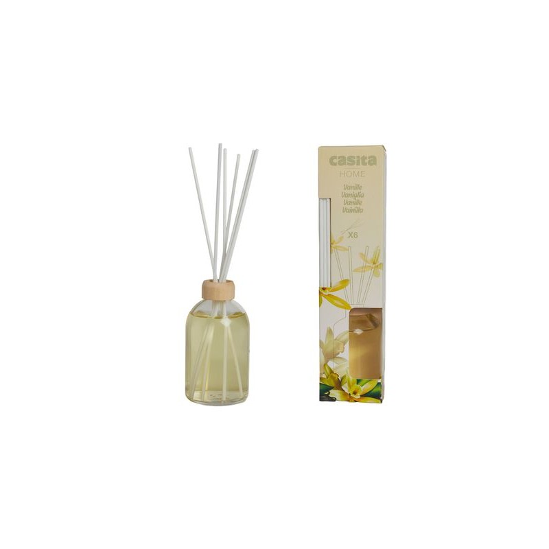 Diffusore 6 bacchette 100ml Fragranza Vaniglia