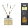 Diffusore con steli 100 ml vetro smerigliato profumazione vaniglia cm 7x7x22,5