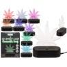 Lampada 3D Foglia di cannabis, 16 cm