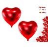 Palloncini cuore rosso in foil busta 2 pezzi 18"  cm 45
