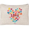 pochette in poliestere 20x15 con stampa love