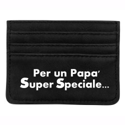 Porta carte di credito Papa' super apeciale   in similpelle, con 7 scomparti, uno di essi con tecnologia di sicurezza RFID (ide