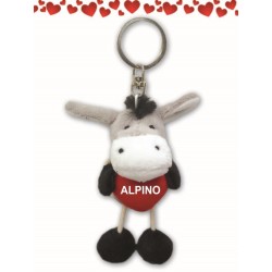 Portachiavi in peluche asino alpino