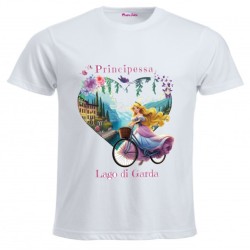 T-shirt in cotone bimba lago di garda principessa