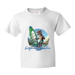 T-shirt in cotone bimbo lago di garda dinosauro
