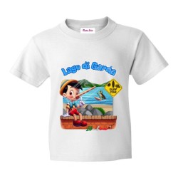 T-shirt in cotone bimbo lago di garda Pinocchio