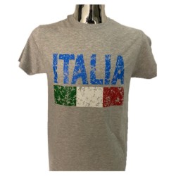 T-shirt in cotone con stampa Italia bandiera