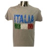 T-shirt in cotone con stampa Italia bandiera
