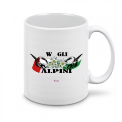 Tazza in ceramica 8x10 con stampa W gli alpini