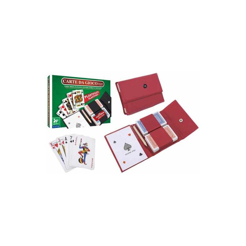 CARTE DA POKER 2 MAZZI C/ASTUCCIO