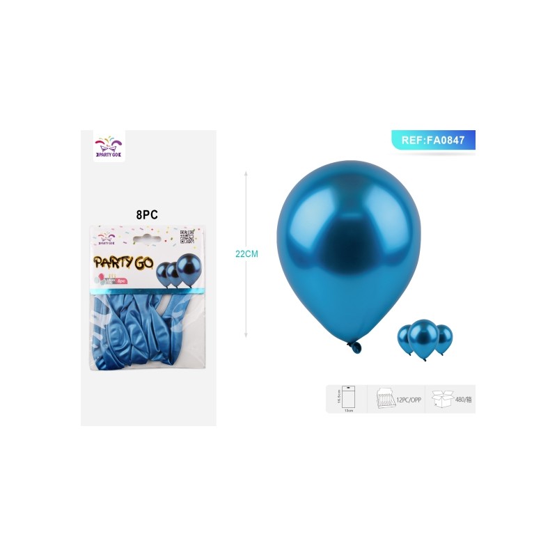 PALLONCINO METALLIZZATO BLU 1.8G 22 CM