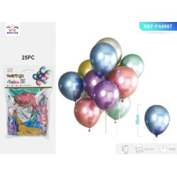 PALLONCINO METTALLIZZATO MISTO 1.8G 25 CM 25PC