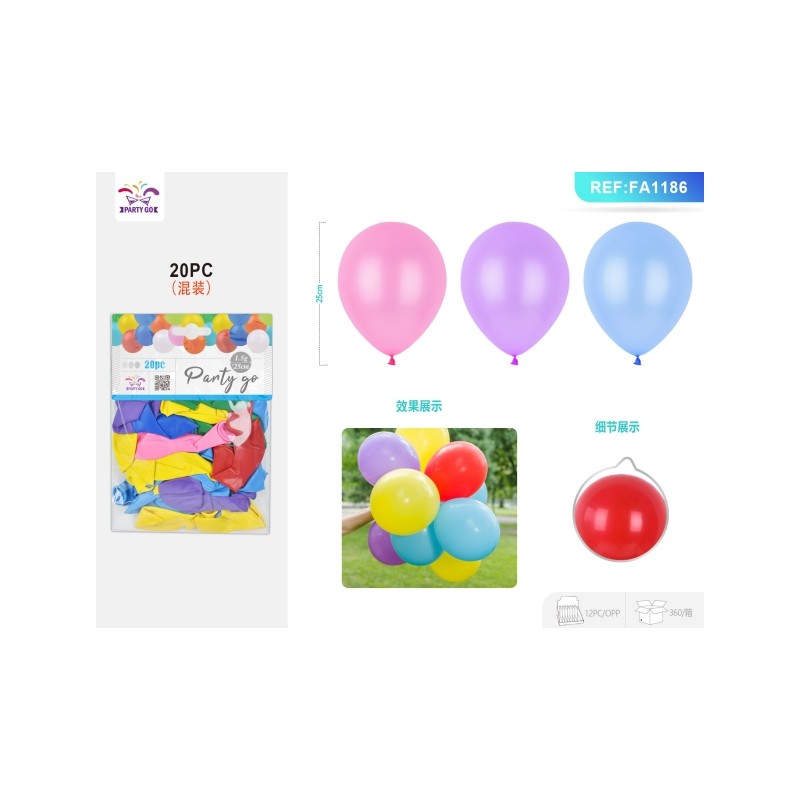 PALLONCINO MISTO 1.5G 25CM 25PC