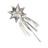 Bacchetta magica da fata, puntale a forma di stella color argento, accessorio adatto per travestimenti da fatina.
