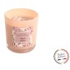 Candela in vetro M profumata sakura - rosa cipria