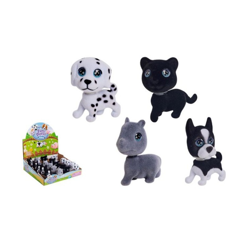 Animale carino occhi testa bobble