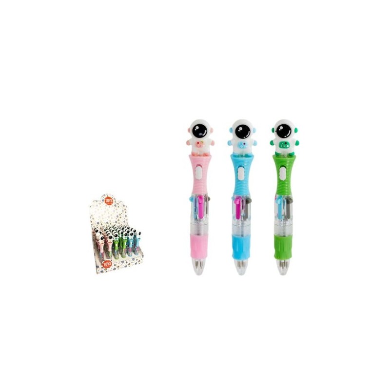 Mini penna astronauta a 4 colori con luce
