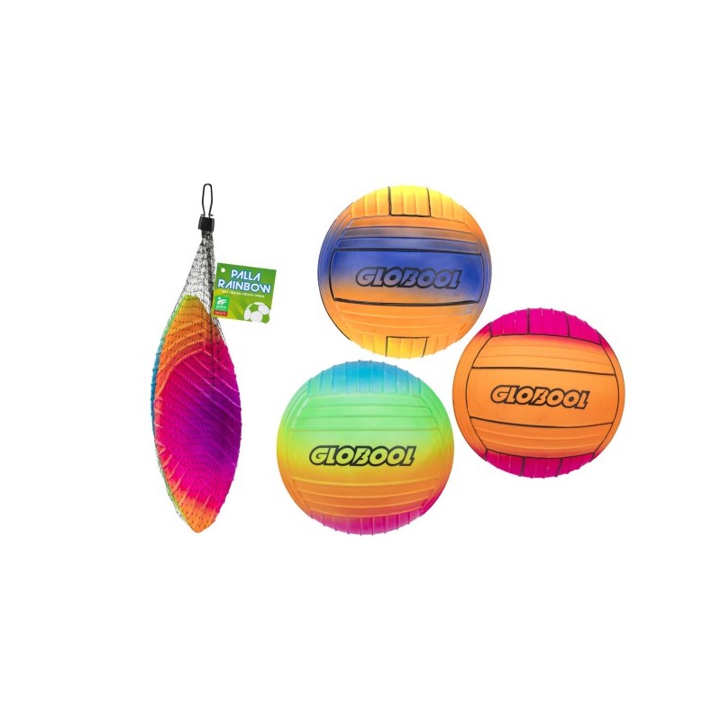 PALLONE PVC 220GR 23CM RAINBOW 3 COL