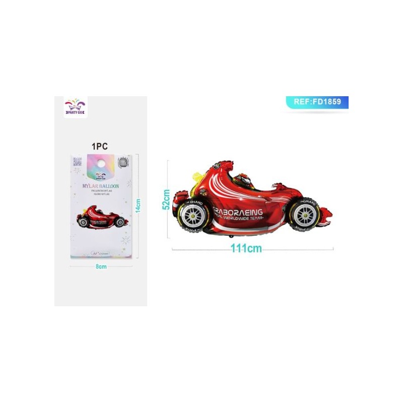 PALLONCINO MYLAR AUTO DA CORSA 52X111 CM