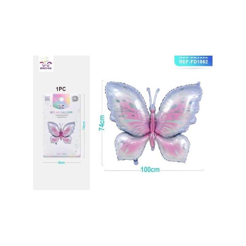 PALLONCINO MYLAR FARFALLA 100X74 CM