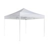 Gazebo in ferro. Dimensioni aperto: 300 x 300 cm. Include struttura in ferro da 32mm, tela di poliestere.