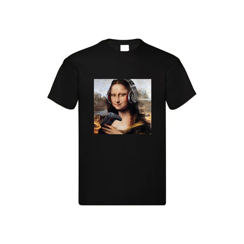 T-SHIRT IN COTONE ADULTO CON STAMPA GIOCONDA CUFFIE