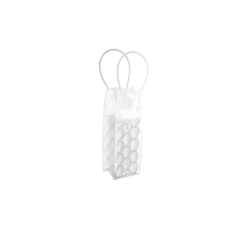 Borsa porta bottiglia refrigerante in PVC disponibile in vari colori. Con manici rinforzati resistenti e liquido refrigerante a