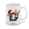 tazza mug natalizia con  iniziale D cm 10x8 in ceramica con scatola