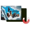 Magnete in metallo con stampa Asiago neve  rettangolo 80x50