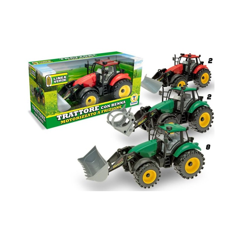 LINEA VERDE - TRATTORE CON PALA FRIZIONE 3 MDL L. CM 25